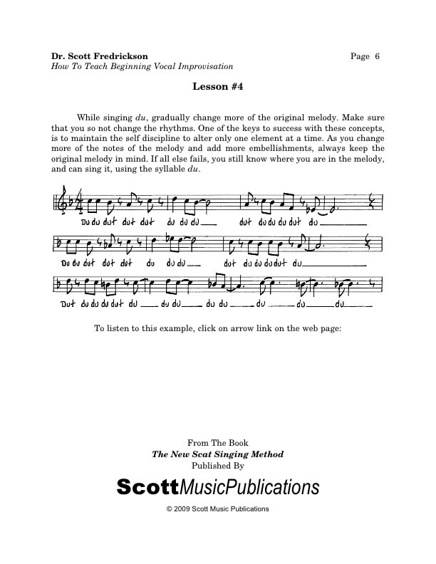 You Can Learn To Scat Sing Scat Singing Method by Dr. Scott Fredrickson